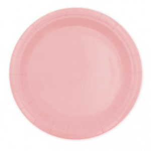 Talerzyki papierowe różowe 18cm