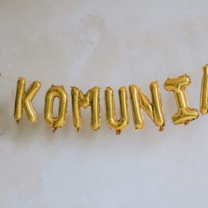 Balon foliowy ”I Komunia”, 260×40 cm, złoty