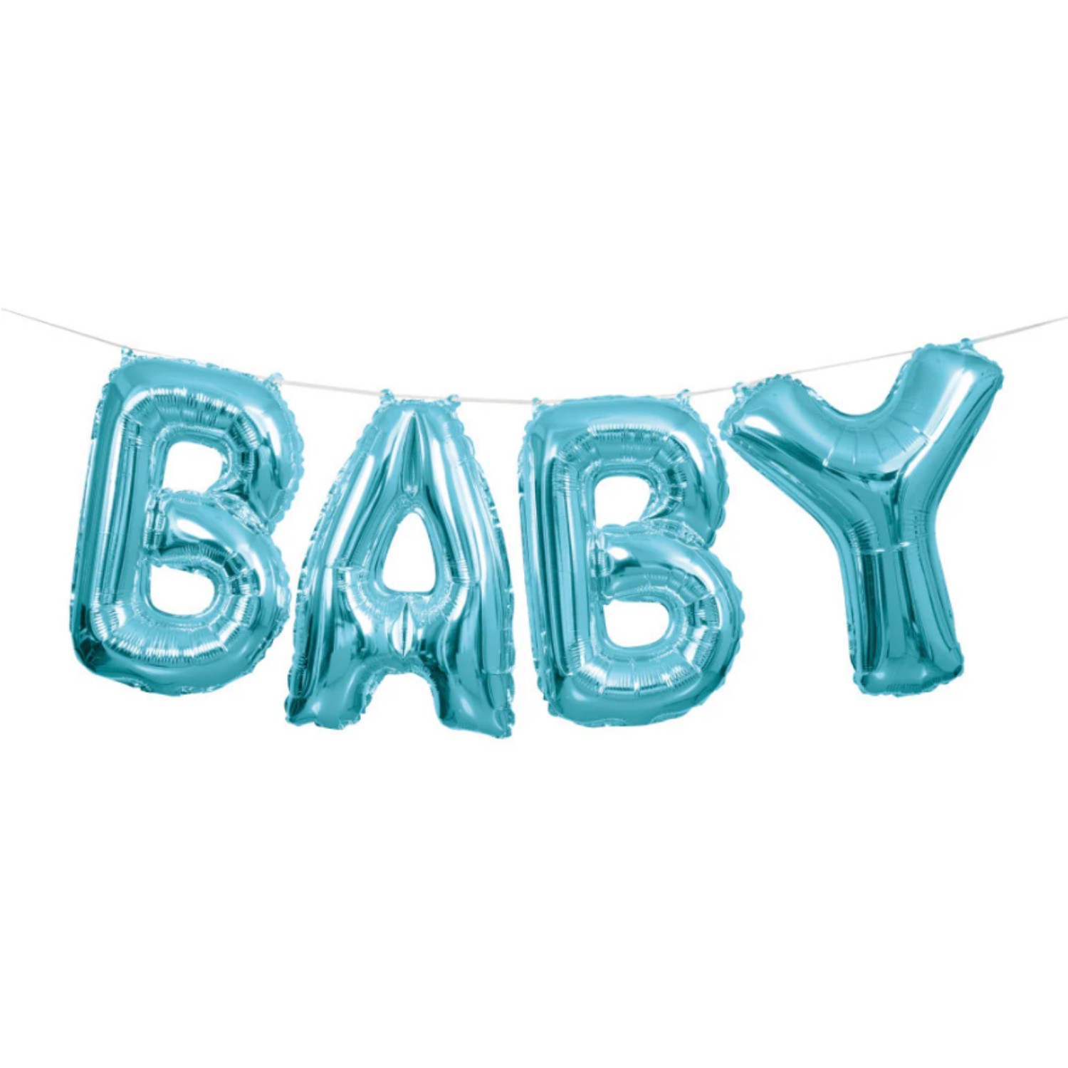 Baner balonowy napis „BABY” niebieski
