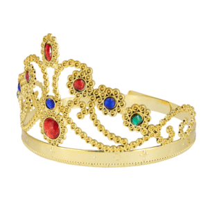 Korona z kolorowymi klejnotami złota