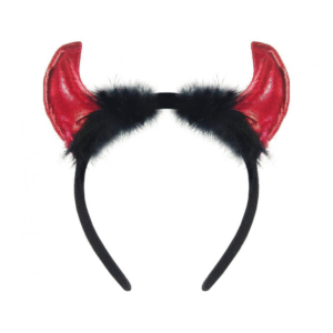 Opaska rogi diabełka z futerkiem