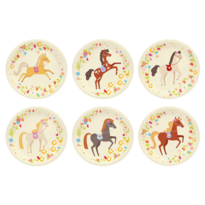 Talerzyki papierowe Koniki 6szt.