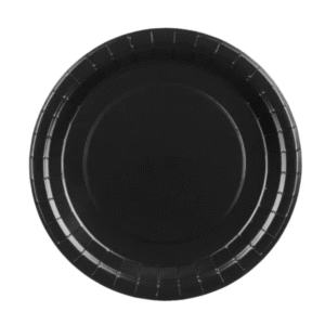 Talerzyki papierowe, kolor czarny, 23 cm, 6 szt.