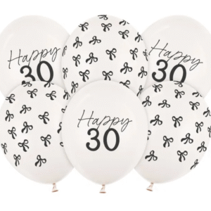 Zestaw balonów lateksowych Happy 30, 6szt.