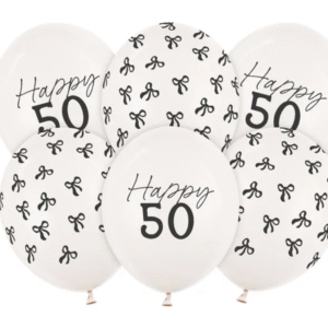Zestaw balonów lateksowych Happy 50, 6szt.