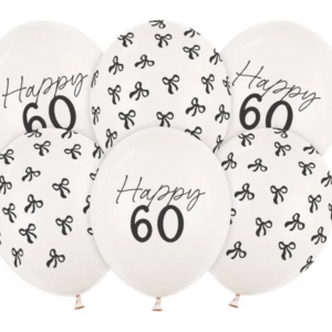 Zestaw balonów lateksowych Happy 60, 6szt.