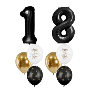 Bukiet na 18stkę – czarne cyfry