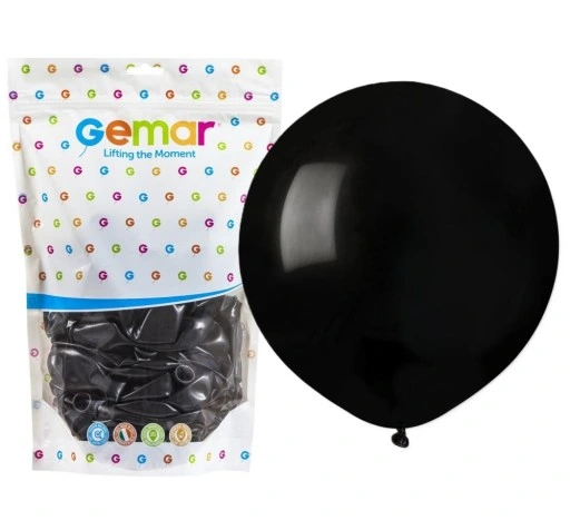 Balony Gemar Pastelowe Czarne – 19″ 25 szt.