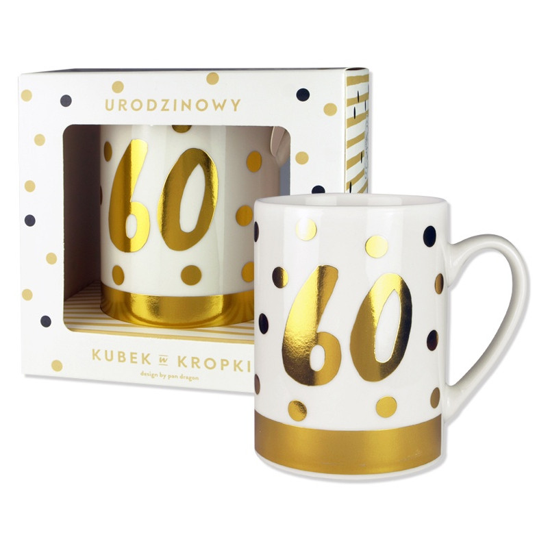 Kubek w kropki – 60 urodziny