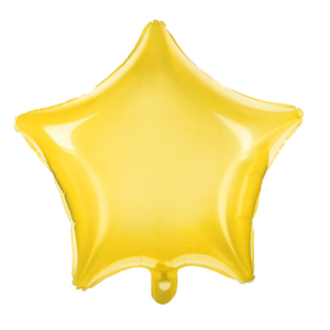 Balon foliowy gwiazda 19” przeźroczysta żółta