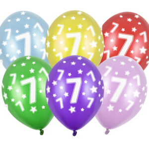 Balony 30cm, 7th Birthday, Metallic