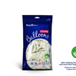 Balony Strong 12cm/5″ kolor Pastel Pure white