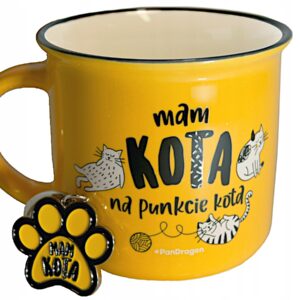 Kubek ,,Mam kota na punkcie kota” + brelok
