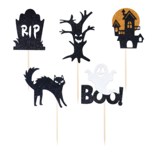 Toppery Halloween brokatowe -5szt.
