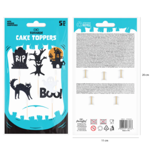 Toppery Halloween brokatowe -5szt.
